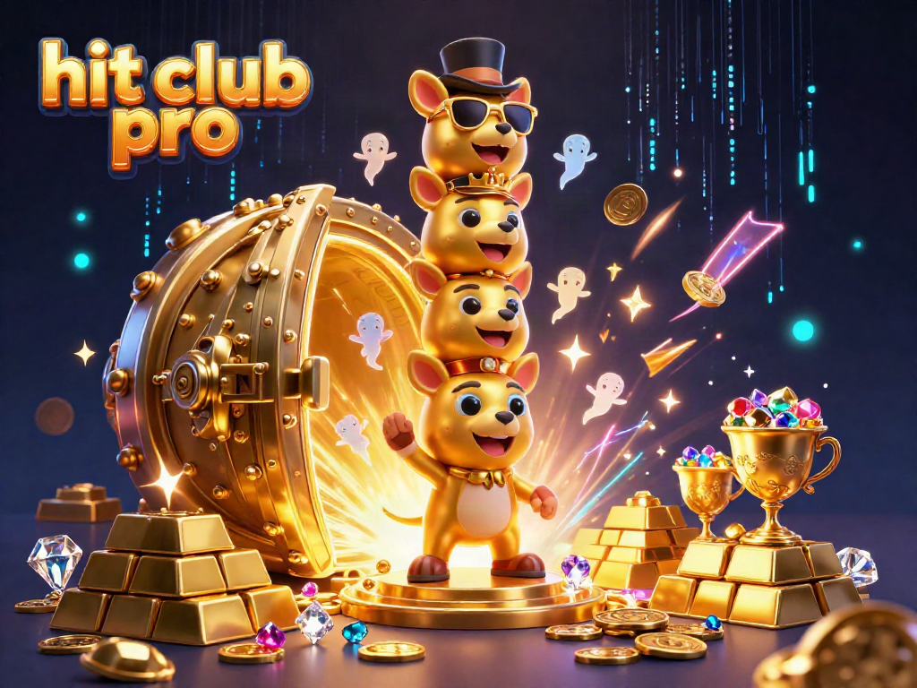 Unlock endless possibilities with hit club pro in this vibrant 3D casino illustration.