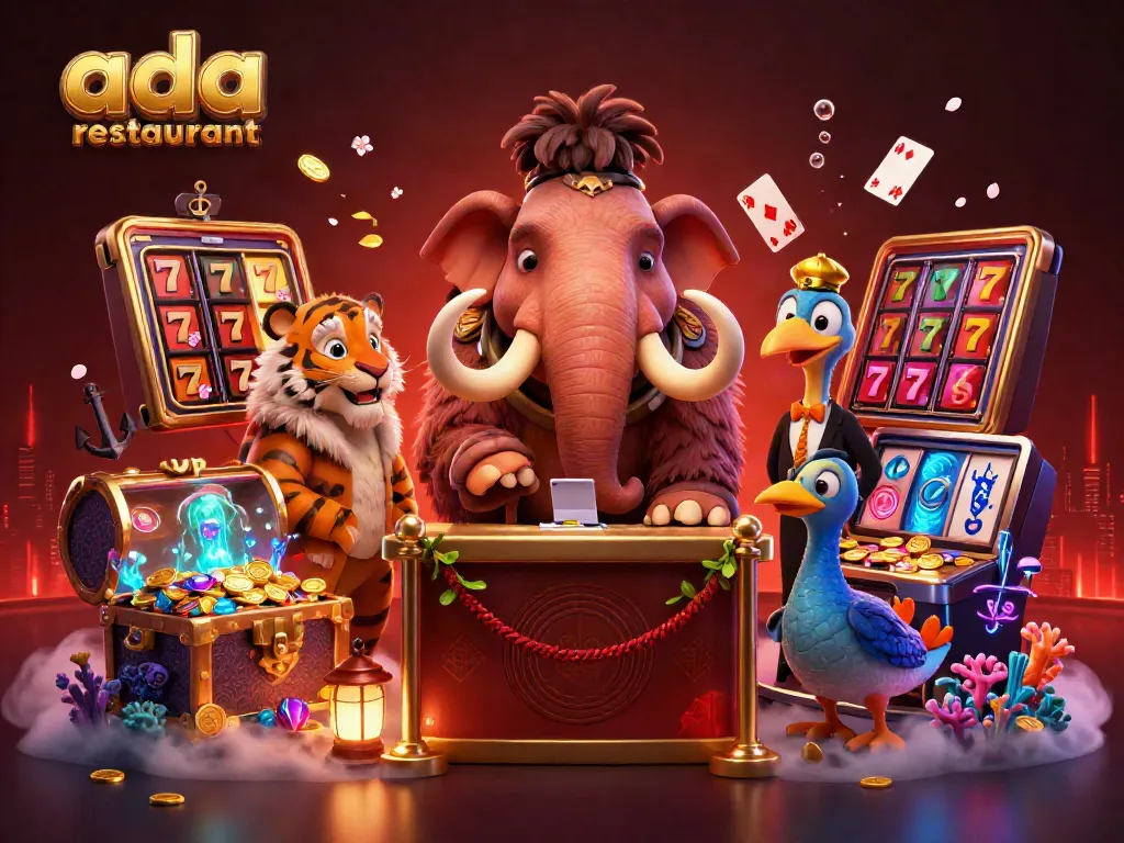 Experience high-energy gameplay at ada-restaurant with dynamic slot excitement and vibrant characters.