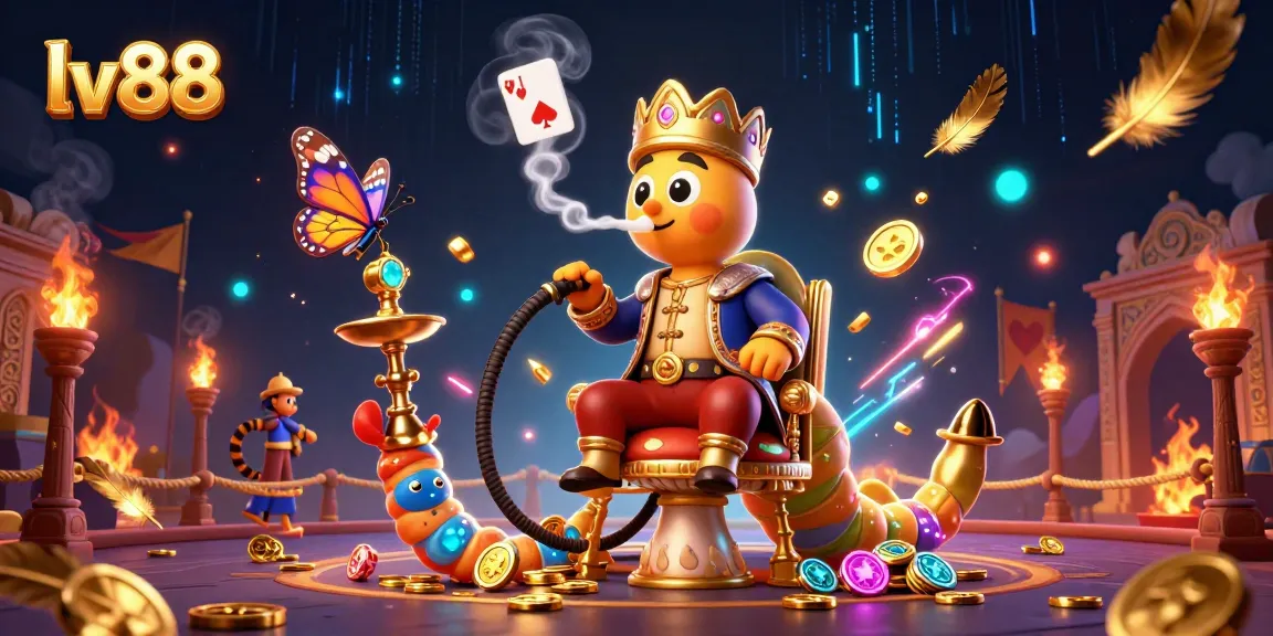 Experience thrilling poker action with lv88's vibrant 3D casino scene featuring dynamic characters and elements.