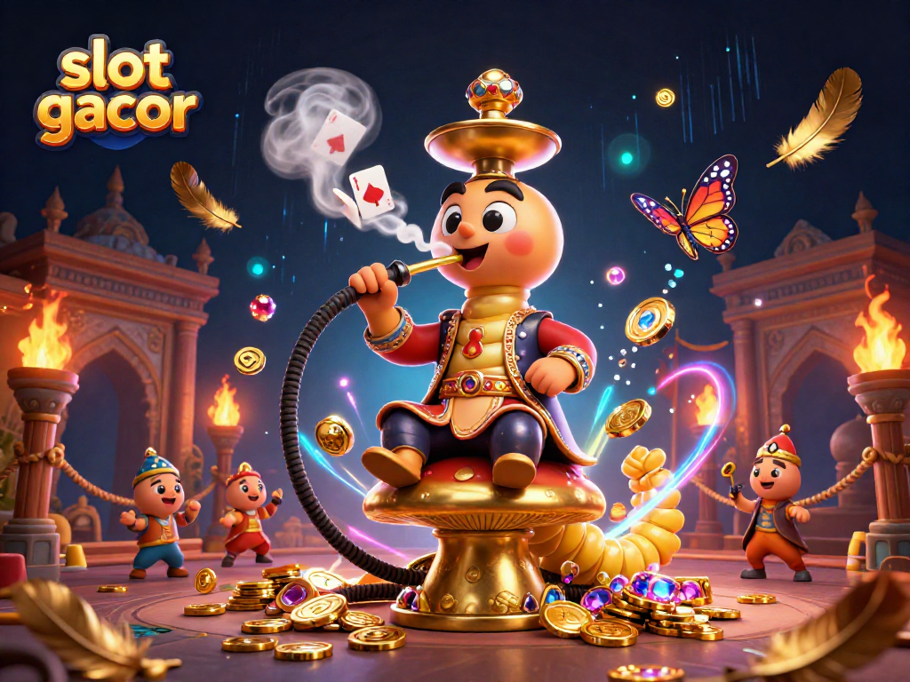 Experience slot gacor excitement with this dynamic 3D casino illustration featuring vibrant characters and casino elements