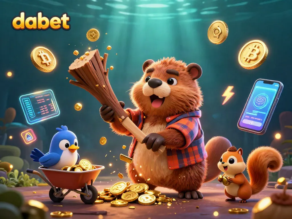 Engage in thrilling gameplay at dabet while discovering golden coins raining from a tree in this vibrant illustration.