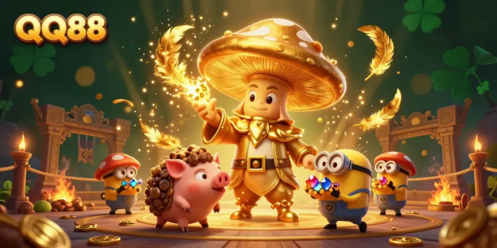 Experience thrilling gameplay at QQ88 with magical elements and vibrant casino visuals.