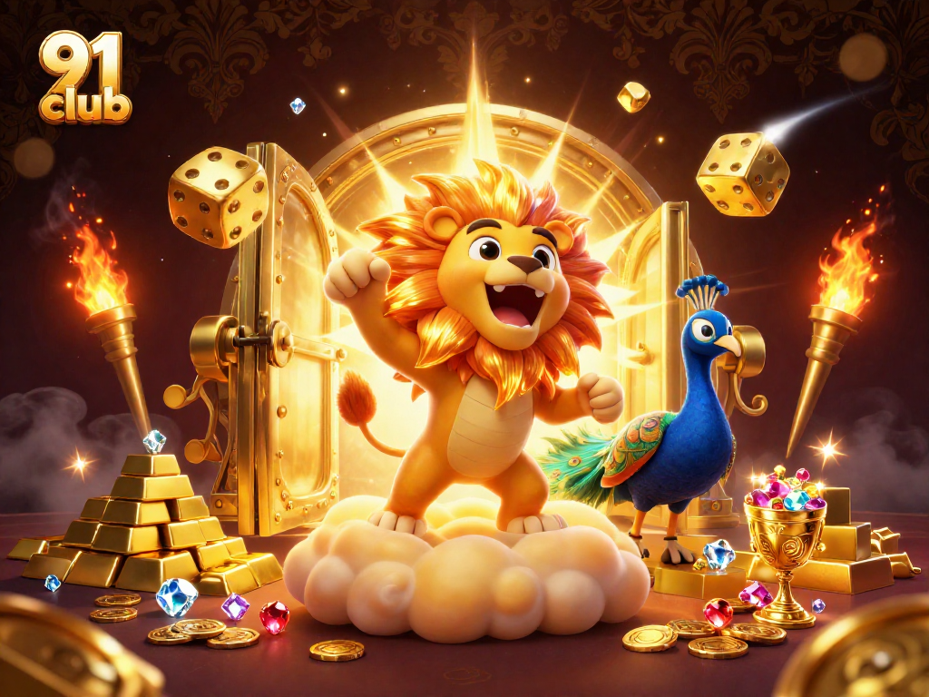 Join the excitement with 91 club, featuring vibrant 3D casino elements and thrilling visuals.